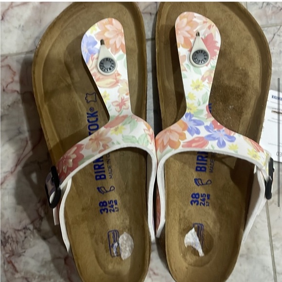 Birkenstock Gizeh Vegan Floral Pattern NEW NEVER WORN - Picture 6 of 6